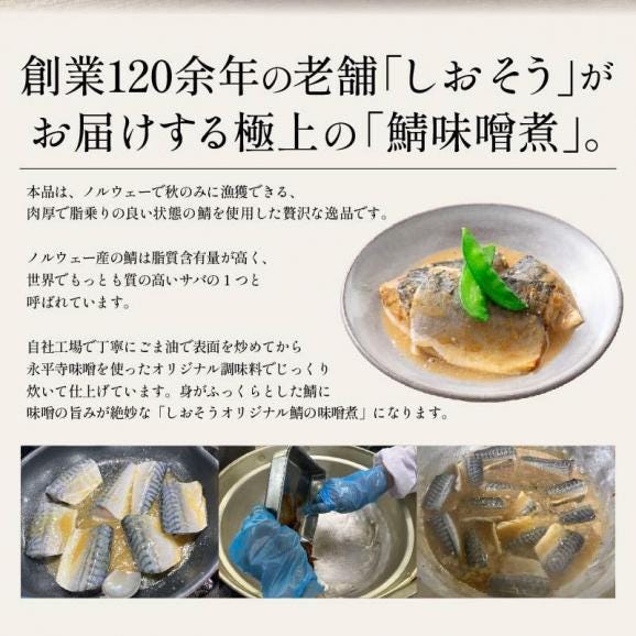 さば 味噌煮 トロさば サバ 鯖 10枚入り 永平寺味噌03
