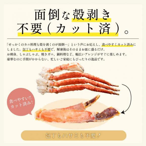 特大10Lサイズ厳選！ タラバガニ ハーフポーション 生食可能 10L 1kg（解凍後1.3kg前後） ポーション カニ かに かに足 蟹足 カニ足 タラバカニ タラバ蟹 たらばがに 04