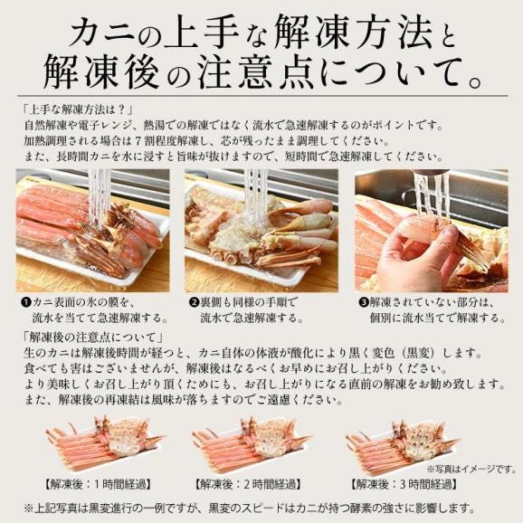 特大10Lサイズ厳選！ タラバガニ ハーフポーション 生食可能 10L 1kg（解凍後1.3kg前後） ポーション カニ かに かに足 蟹足 カニ足 タラバカニ タラバ蟹 たらばがに 06