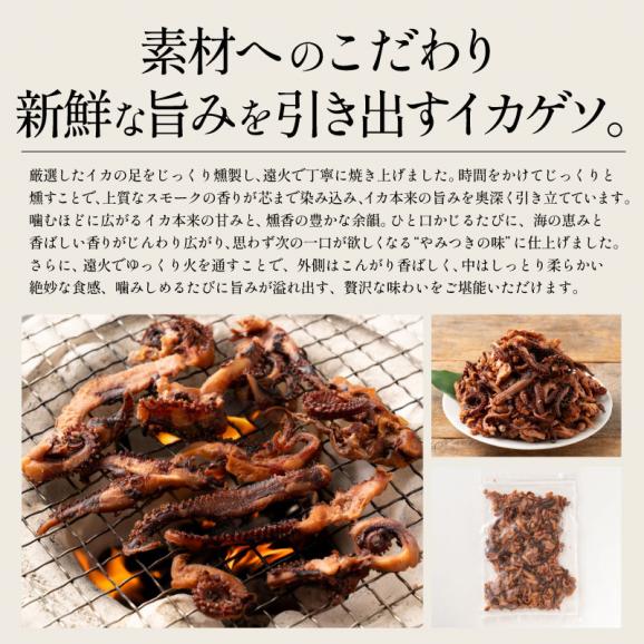 ゲソ燻製 燻製イカ イカ足 180g 送料無料 1,000円ポッキリ 燻製 焼き足ロール ポイント消化 珍味 焼きイカ いか足 イカ おつまみ グルメ 食べ物 つまみ 美味しい 酒の肴 やみつき 低カ05