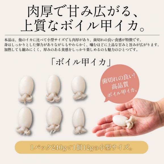 ボイル 甲イカ コウイカ 大容量 480g（240g&times;2P）03