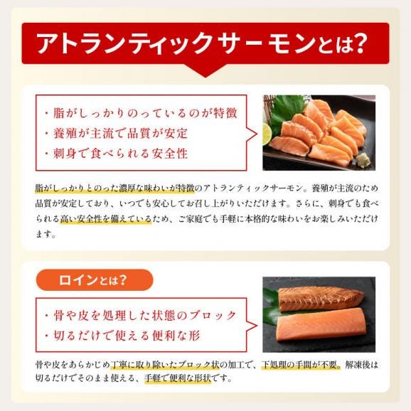 サーモン アトランティックサーモン（炙り&times;2パック）刺身 生と炙りが選べる ブロック たっぷり 400g（200g&times;2P）骨取り 骨なし 皮なし アトラン 柵 刺身用05
