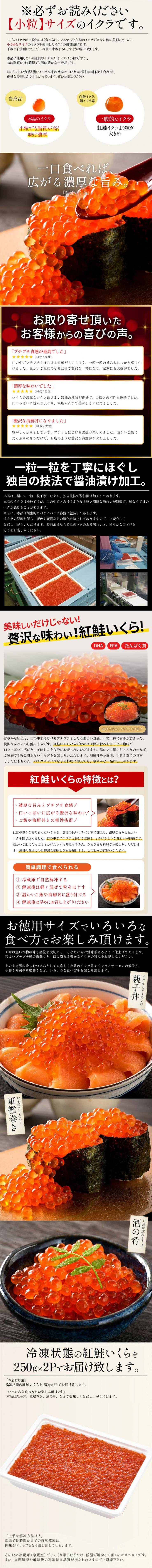 イクラ イクラ醤油漬け 紅鮭いくら 500g_説明画像01