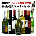 【送料無料】ソムリエ厳選 金賞ボルドー入り 欧州産 赤白泡ワイン10本セット（9本+おまけ1本）【4～5営業日以内に出荷】お酒 プレゼント おしゃれ 金賞ボルドーワイン 飲み比べ パーティー[W]