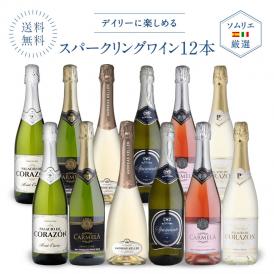 スパークリングワイン 12本 セット （6種×各2本） ワインセット 辛口ワイン スペイン イタリア 送料無料 ギフト ワインギフト 飲み比べセット［常温］【3〜4営業日以内に出荷】[W]