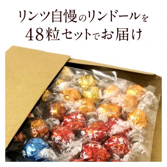 リンツ リンドールチョコレートアソート3種48個（メール便）リンドール リンツチョコ ホワイトデー lindt ギフト 小分け 【送料無料】[2月8日～2月10日の間に出荷]02