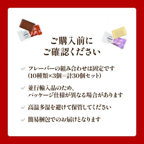 ガレー ミニチョコレート 10種30粒［メール便］【送料無料】【1～2営業日以内に出荷】05