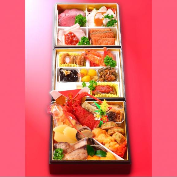 【2026おせち】【肉料理中心】冷蔵おせち三段重「和み（なごみ）」2〜4人様用｜「肉料理の多さ」が特徴のＢＩＧな冷蔵おせち！｜冷蔵｜解凍不要｜05