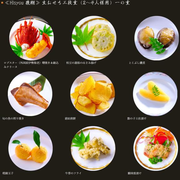 【2026おせち】【黒毛和牛サーロイン入り】冷蔵おせち三段重「飛翔（ひしょう）」2〜4人様用｜お肉料理中心、黒毛和牛サーロインのローストビーフ入り冷蔵おせち｜冷蔵｜解凍不要｜04