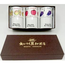 贅沢なフルーツティー紙管　３缶セット　桃／りんご／巨峰