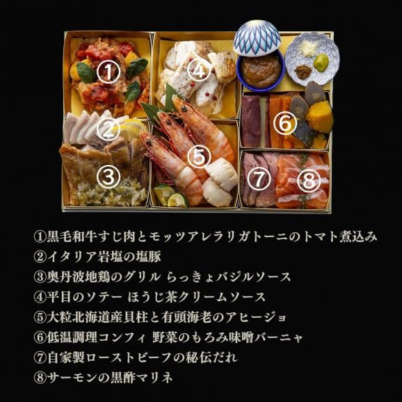【冷蔵】イタリアン惣菜オードブル「彩」2～3人前 一段重02