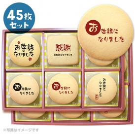 2024 退職の挨拶に人気のお菓子 毛筆風のメッセージクッキー45枚セット お礼 プチギフト 個包装 プリントクッキー