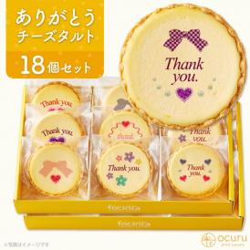 【 母の日 ギフト 】 チーズタルト 18個 (箱入り) チーズケーキ タルト フロマージュ スイーツ イラスト プリント ありがとう 感謝 お礼