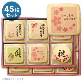 2024 送料無料 お祝いのお菓子 和風お祝いセット メッセージクッキーお得な45枚セット 個包装 開業 開店 創業イベント