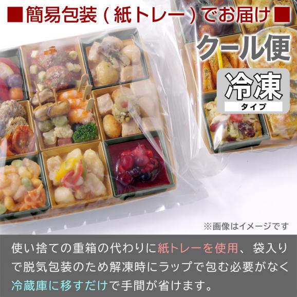 おせち 2026 おせち料理 洋風 2段 「 パーティー ベーシック 」 4-6人前 7.5寸 紙トレー 盛り付け済み オードブル セット 冷凍 送料無料 ビストロおせち 予約 通販 正月06