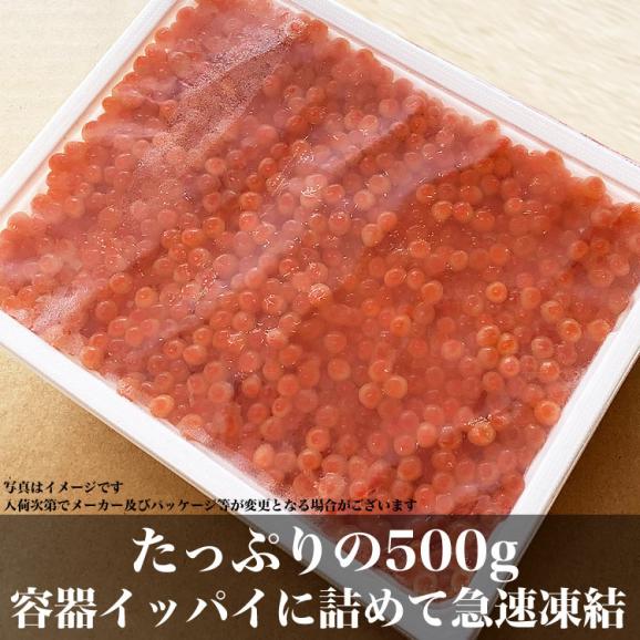 【お一人様2コまで】北海道産　シャケ　いくら　500ｇ　醤油漬け　鮭　サケ　卵　イクラ丼　海鮮丼04