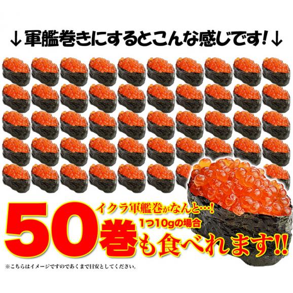 【お一人様2コまで】北海道産　シャケ　いくら　500ｇ　醤油漬け　鮭　サケ　卵　イクラ丼　海鮮丼05