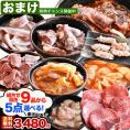 特売 焼肉セット 9品より5個選べる 牛カルビ 牛ハラミ 豚トロ 豚サガリ 牛ホルモン 鶏セセリ 豚タン 焼き鳥 牛タン より選択OK 2点以上からオマケ付き