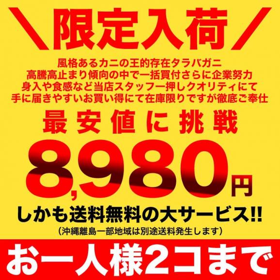 【感謝の大放出】【お一人様2個まで】タラバガニ 脚 総重量 800g 前後 1肩 4L シュリンクパック たらば タラバ カニ 蟹 かに 脚 折脚たし脚入る場合があります02