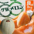 夕張メロン 8kg 元箱白 良 共選(4～6玉／玉数指定不可)(個別梱包不可)【お届け日指定不可無効】【2025年6月中旬前後頃よりご注文順に発送】