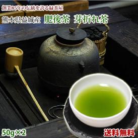 熊本県益城産 肥後茶 芽折れ茶50g×2 送料無料 お茶 日本茶