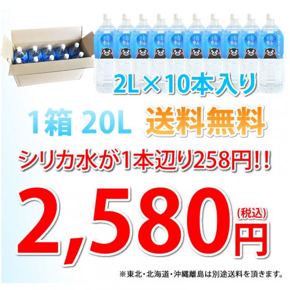 シリカ水 2L×10本 20L ミネラルウォーター 送料無料 阿蘇外輪山天然優水 熊本シリカ天然水 シリカ 水 ミネラルウォーター 美容 健康04