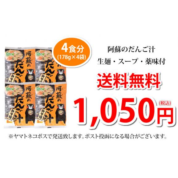 阿蘇のだんご汁 みそ味 送料無料 4食 生麺 熊本名物 だご汁 だんご麺 郷土料理 ご当地03