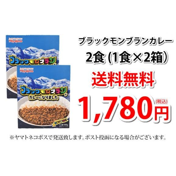 カレー ブラックモンブランカレー  送料無料 2食 クランチ付き スパイス 牛肉 レトルト03