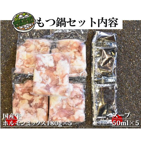 国産牛もつ鍋 大容量 10人前 送料無料 【大山監修】 国産牛モツ鍋セット醤油味 お取り寄せ もつなべ 牛もつ 小腸 大腸 ギアラ03