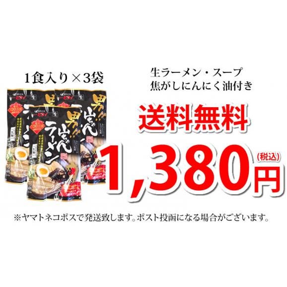ラーメン おべんとうのヒライ 山ちゃんラーメン 3食 送料無料 生麺 豚骨ラーメン お取り寄せ 九州ラーメン ご当地ラーメン03