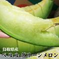 【予約販売】送料無料！河本農園産【ペルルグリーンメロン】（ペルルメロン）【2玉セット】（1.6〜2kg程度が2玉入り）農家指定【鳥取県産】［常温］【7月上旬以降予約順出荷予定】【茶箱】　ぺルルメロン