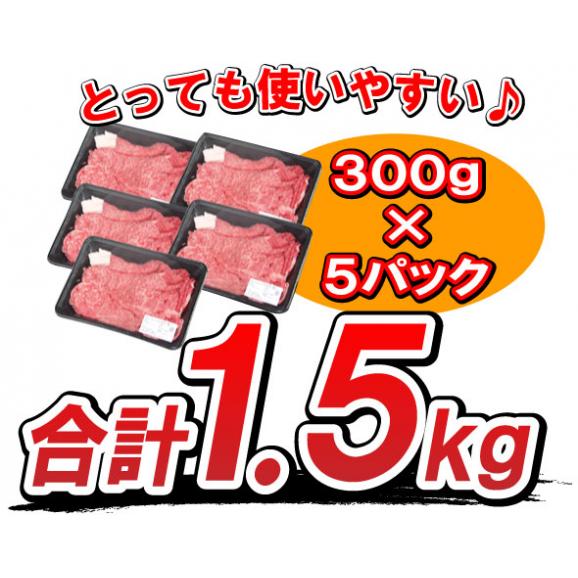 どぉ~んと合計1.5kg! 【送料無料】 黒毛和牛 阿波黒牛 ちょっとリッチな切り落とし(300g×5パック)! 切り落とし 肉 牛肉 国産 すき焼き06