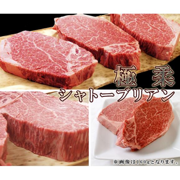 最高級黒毛和牛 極み ヘレ ステーキ (シャトーブリアン）一枚160g ヒレ ステーキ肉 ヒレステーキ 牛肉 国産05