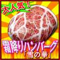 【選べる１０個で送料無料♪】 最高和牛の旨みを凝縮した 【阿波牛の藤原】 霜降りハンバーグ「雪の華」１個(140g) 　期間限定・特別価格　※１０個以上ご購入で送料無料！【訳あり・わけあり】