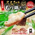 もつ鍋 国産 黒毛和牛 もつ鍋セット (2～3人前) 白ホルモン(ホソ＆ギアラ)合計500g+オリジナルスープ付き セット 送料無料 産地直送 鮮度バツグン