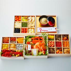 《ミシュラン掲載店・ぐるすぐり特別仕様》松葉蟹入り特製四段おせち(京風白味噌雑煮付）《6人前/全34品目》