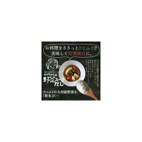 【送料無料】タマチャンの九州野菜スープだし80g 九州産野菜をたっぷり使用「ささっとひとふり大地の旨味」お料理の基礎が変わる。02