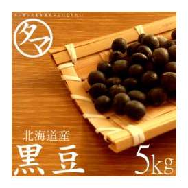 【送料無料】 北海道産 黒豆 5kg (遺伝子組み換えなし) アントシアニンが豊富な黒豆