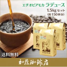 【業務用卸3袋セット】エチオピアモカ・ラデュース500g×3袋セット(ラデュ×3)