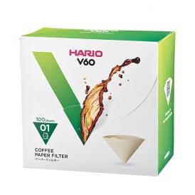 V60用ペーパーフィルターみさらし100枚箱入りVCF-01-100MK（1～2杯用）/ハリオ（HARIO）/グルメコーヒー豆専門加藤珈琲店