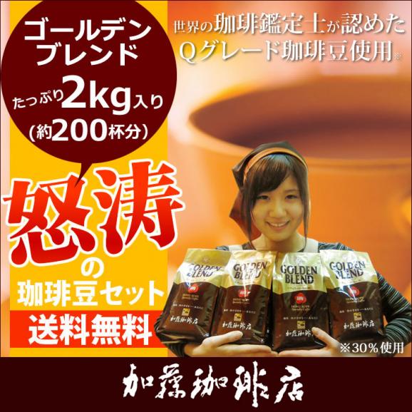 コーヒー豆 コーヒー 2kg 怒涛の珈琲豆セット (G500×4) 珈琲豆 送料無料 加藤珈琲01