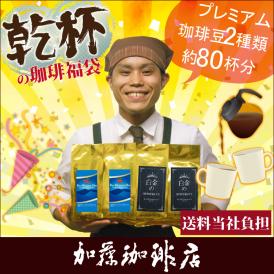 乾杯の珈琲福袋(ミスト200×2・白金200×2)/珈琲豆