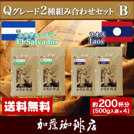 Qグレード2種組み合わせセットB(Qエル×2・Qラオ×2)/珈琲豆