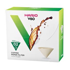 V60用ペーパーフィルターみさらし100枚箱入りVCF-02-100MK（1～4杯用）/ハリオ（HARIO）コーヒーフィルター/アイス珈琲/アイスコーヒー/グルメコーヒー豆専門加藤珈琲店