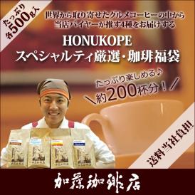 HONUKOPEスペシャルティ珈琲・厳選福袋(Kニカ・Kホン・Kコロ・Kグァテ 各500g) 珈琲豆 加藤珈琲　コーヒー豆 コーヒー 2kg 福袋 
