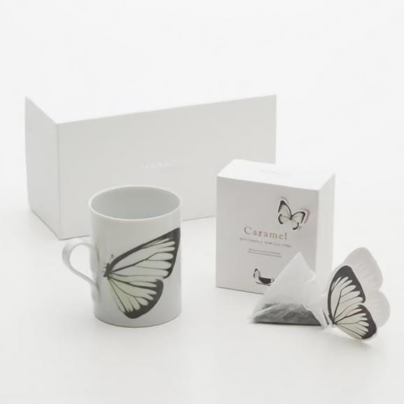 バタフライティーBUTTERFLY gift set／white＆Caramel01