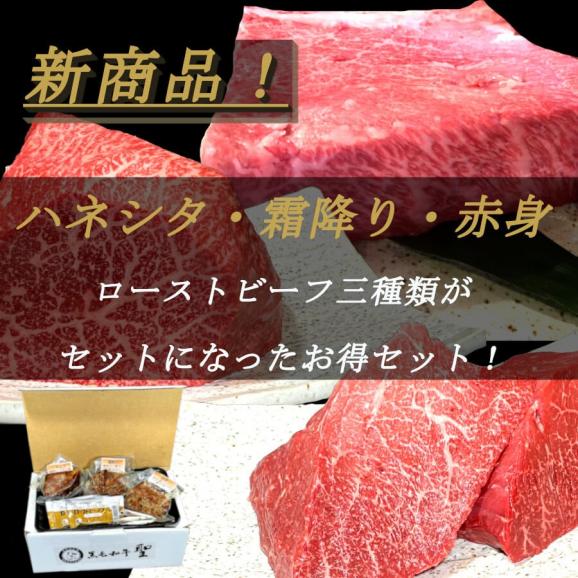ローストビーフ・ハネシタ・霜降り・赤身贅沢食べくらべセット02
