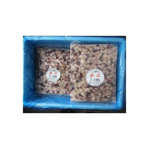 たこ タコ ミズタコ【 冷凍カットタコ ボイル約１cm角1kg詰8個2合わせ16ｋｇ】たこ焼き タコ焼き お刺身「送料無料」03