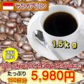 高騰中！しっかりとした苦味「マンデリン」大盛1.5kg