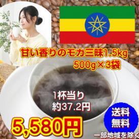 上品な酸味と甘く芳醇な香り「モカ・シダモ」コーヒー大盛1.5kg